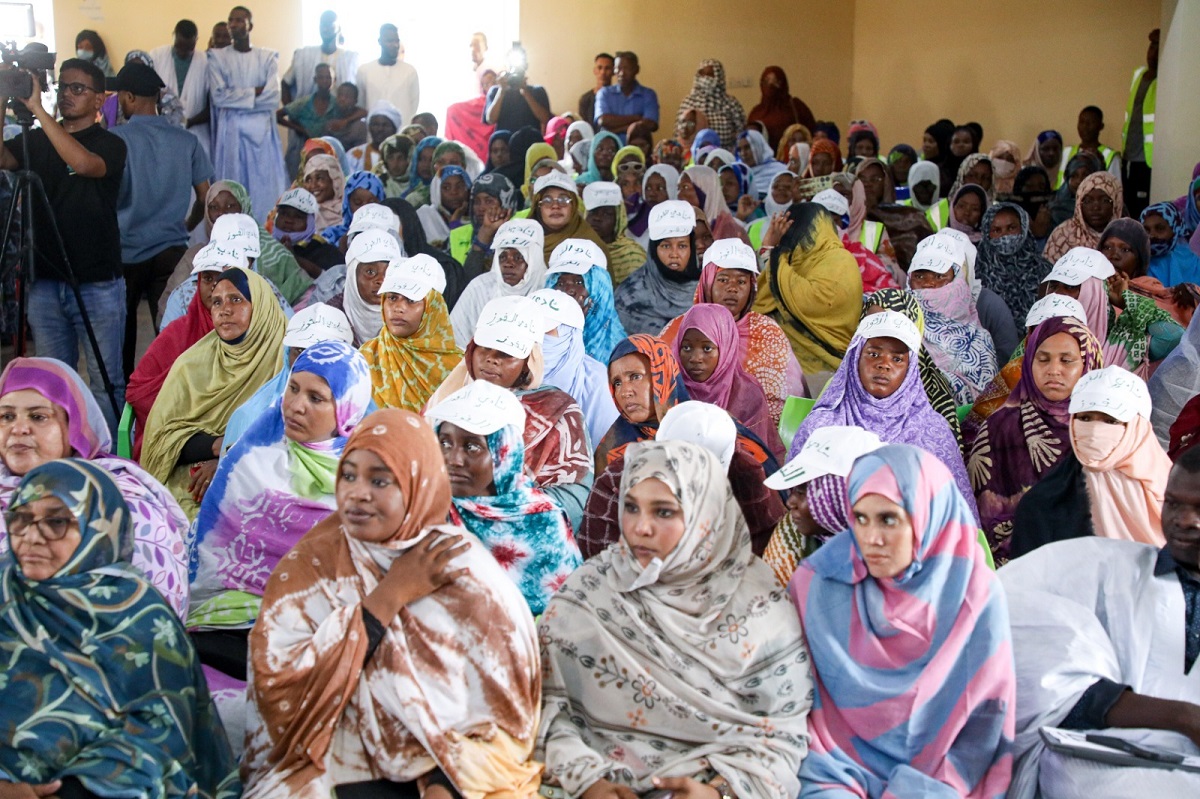 جانب من المشاركات في المؤتمر الذي افتتح اليوم في مدينة النعمة شرقي البلاد