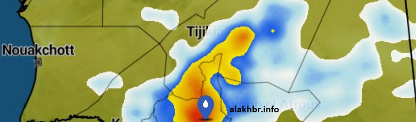 خارطة انتشار السحب الماطرة المتوقعة من مساء الخميس وصباح الجمعة