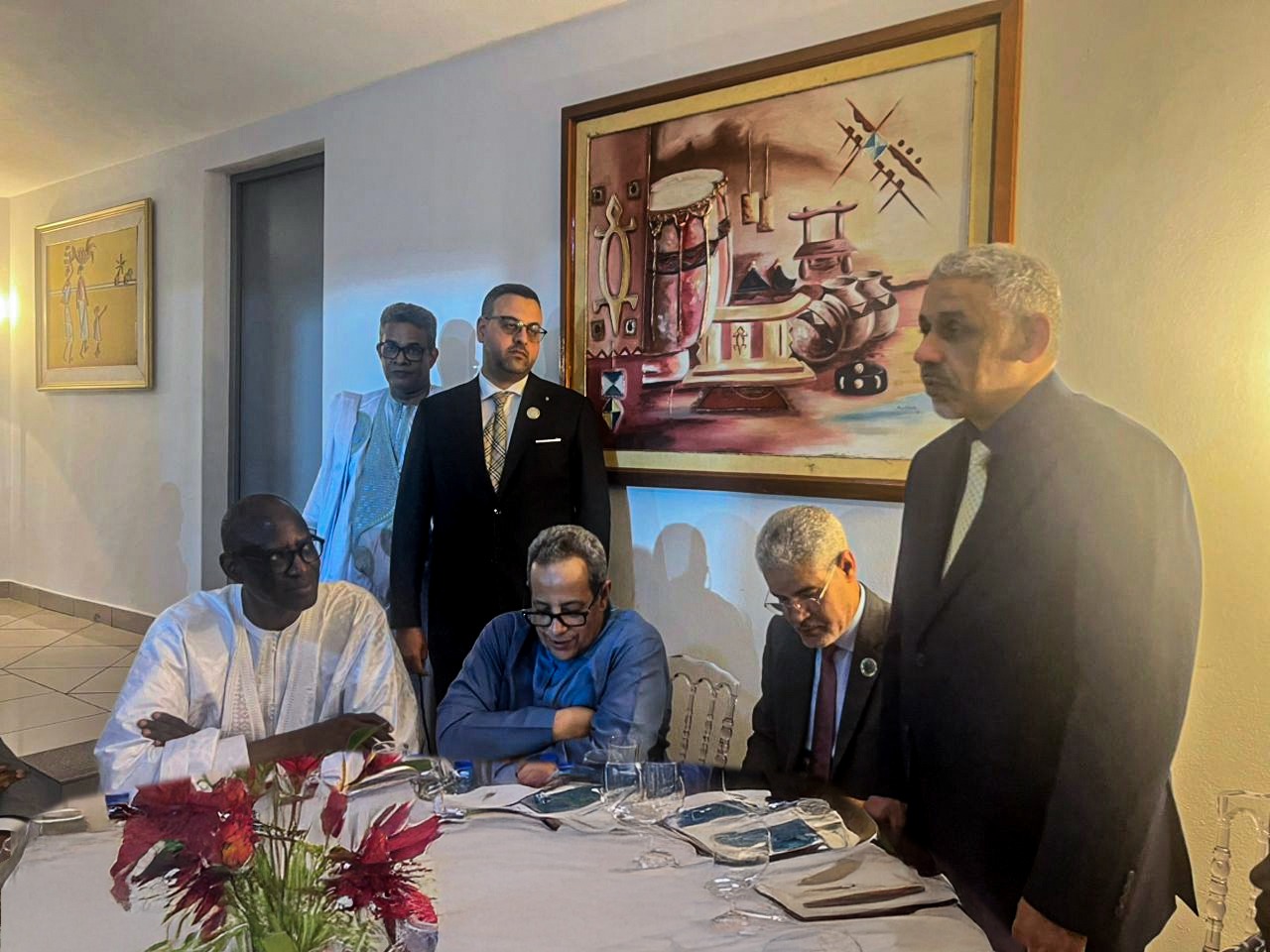 مرشح موريتانيا لرئاسة البنك الإفريقي للتنمية سيدي ولد التاه خلال كلمته في الاجتماع الليلة 