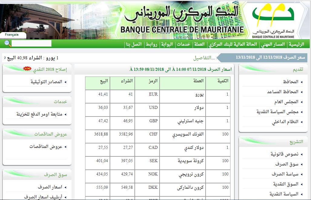 سعر صرف الأوفية يوم 07 نوفمبر الجاري