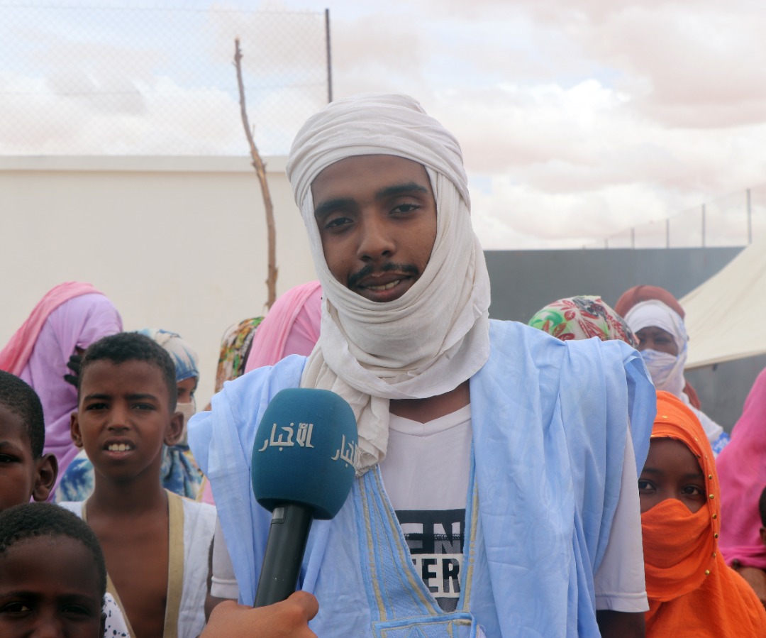 عثمان ولد عالي أثناء تصريحه للأخبار