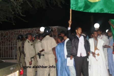 جانب من التظاهرة الليلة (الأخبار)