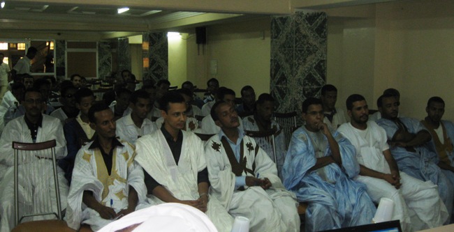 جانب من الحضور الإعلامي والشبابي للندوة مساء اليوم بفندق شنقيط بلاس (الأخبار)