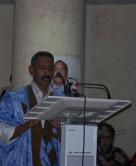 شيخنا ولد محمد حجب مسئول جهوي للحزب في نواكشوط (تصوير الأخبار)
