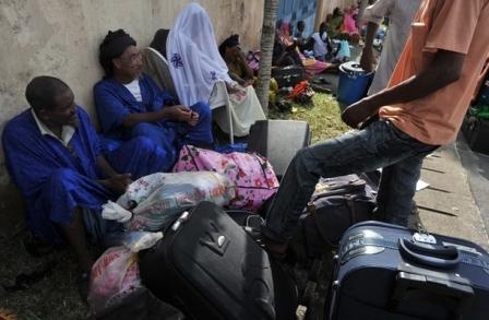 السفارة باتت مسكنا للموريتانيين في انتظار فرصة للسفر (Getty Images)
