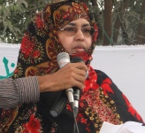 رئيسة المنظمة النسائية للحزب لمنية بنت كاية (تصوير الأخبار)