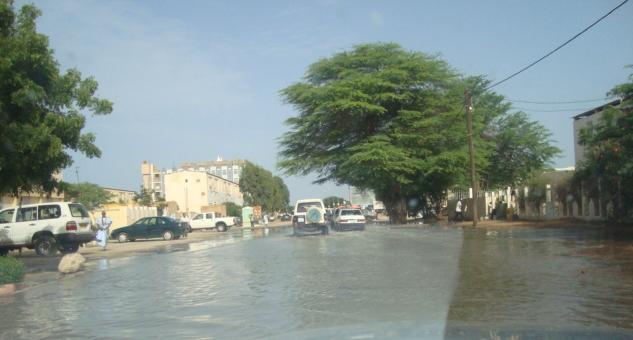 الشارع الرابط بين وزارة الداخلية ومجمع البنوك مرورا بأغلب الوزارات (تصوير الأخبار)