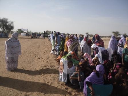 جانب من الاستقبال النسوي للرئيس (الأخبار)