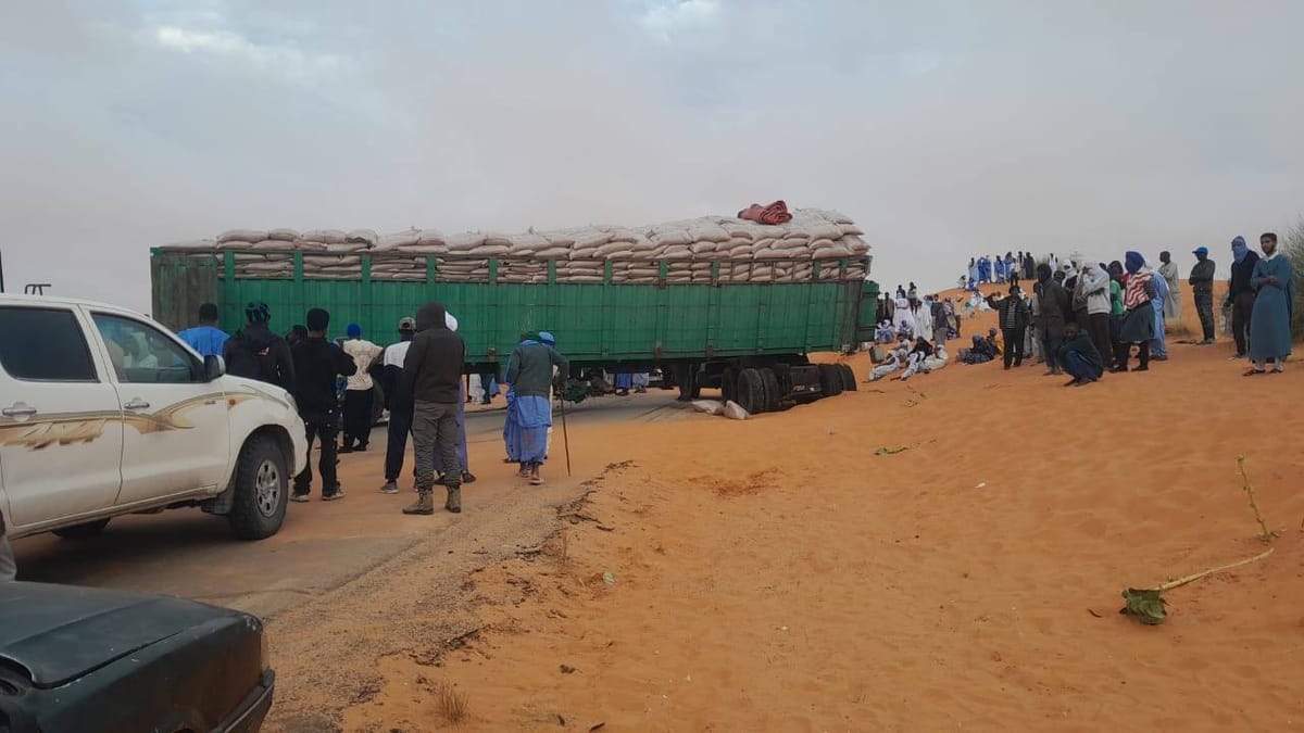 موريتانيا – وكان طريق الأمل مغلقاً منذ ساعات نتيجة اصطدام شاحنة