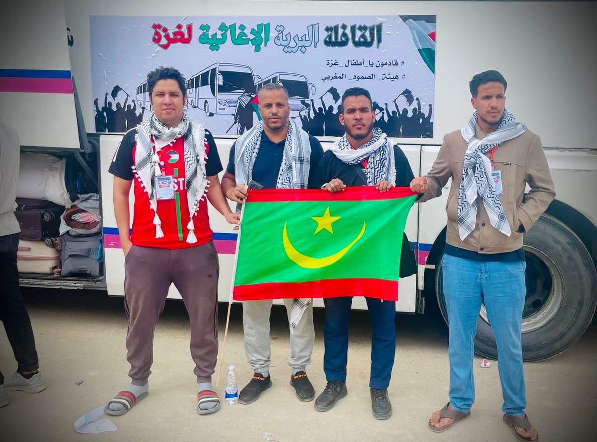 موريتانيا – وبمشاركة 28 شخصا بينهم موريتانيين تنطلق قافلة الإغاثة من ليبيا باتجاه غزة.
