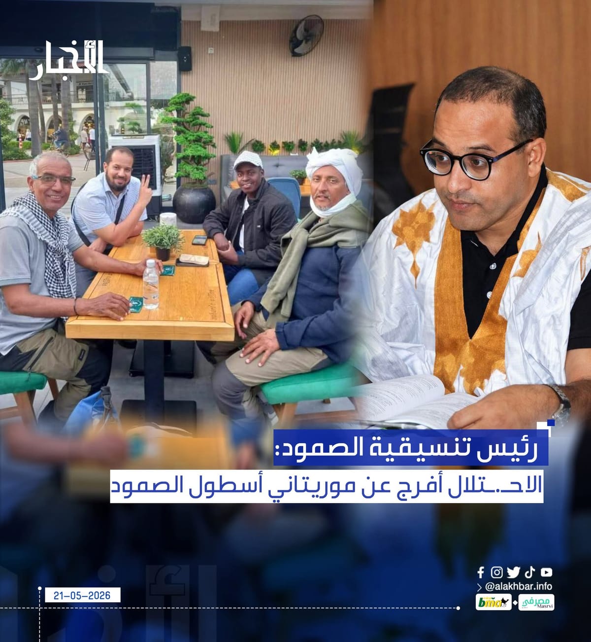 رئيس تنسيقية الصمود: الاحتلال أفرج عن موريتاني أسطول الصمود