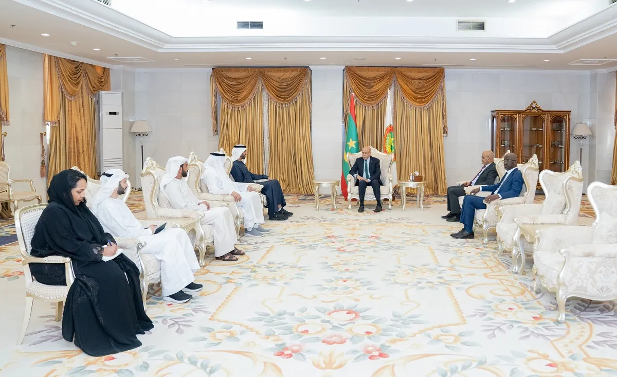 غزواني يستقبل وفدا إمارتيا بقيادة شخبوط بن نهيان