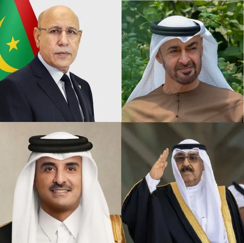 غزواني يهاتف رؤساء الإمارات وقطر والكويت