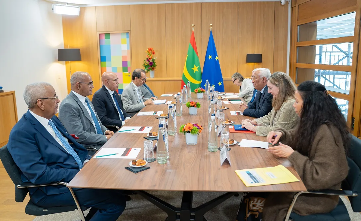 غزواني يجري مباحثات مع رئيس المجلس الأوروبي