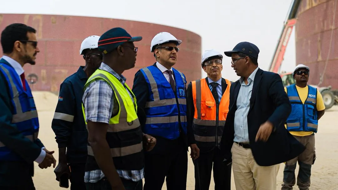 وزير الطاقة يتفقد أشغال بناء مستودعات المحروقات بنواكشوط