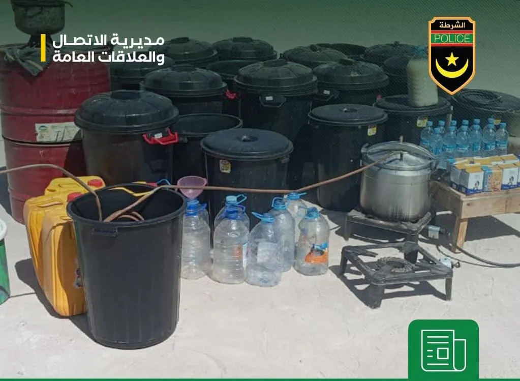 شرطة نواذيبو تفكك ورشة لإنتاج مواد مسكرة