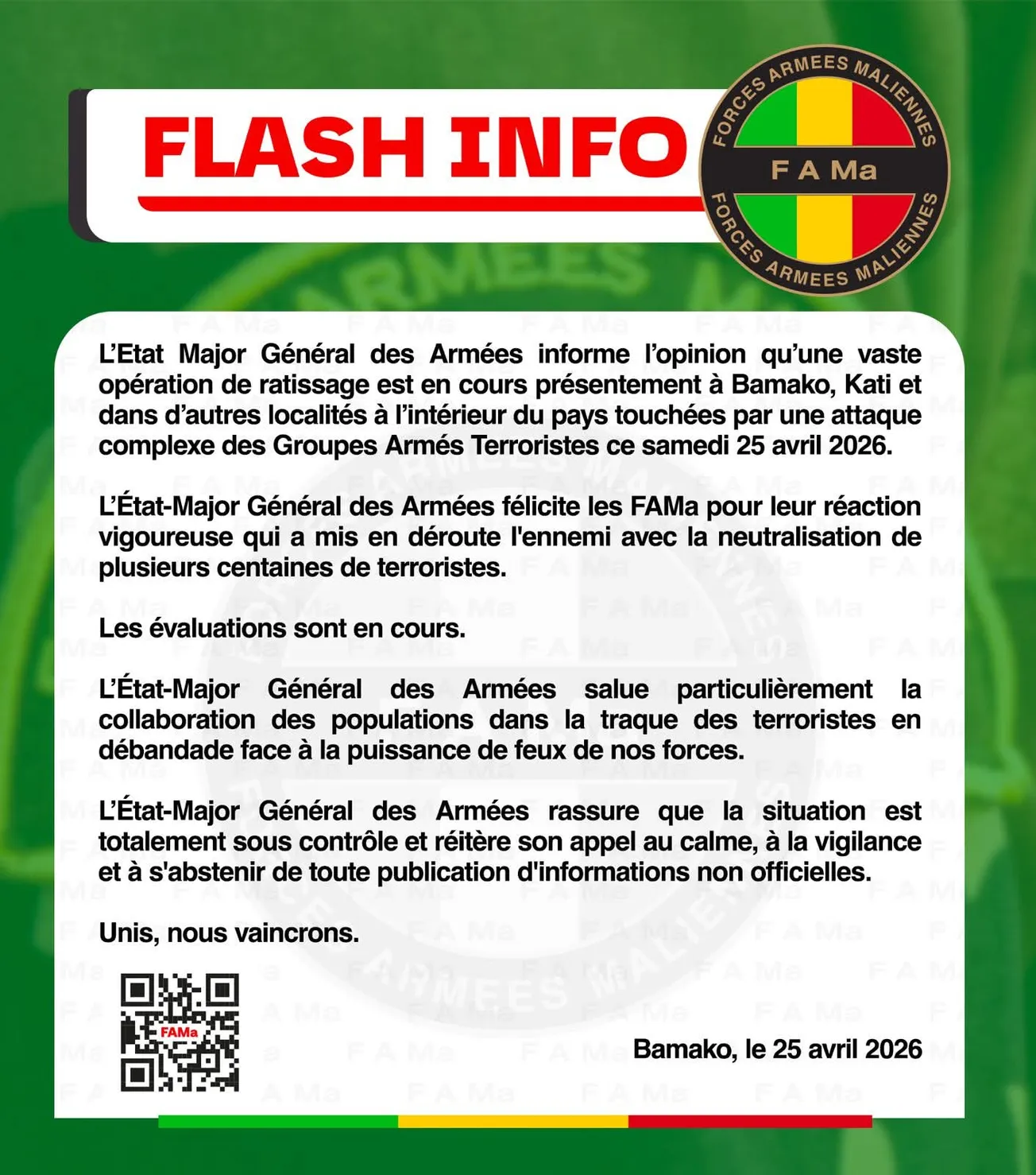 مالي: الجيش يعلن مقتل وأسر مئات المسلحين