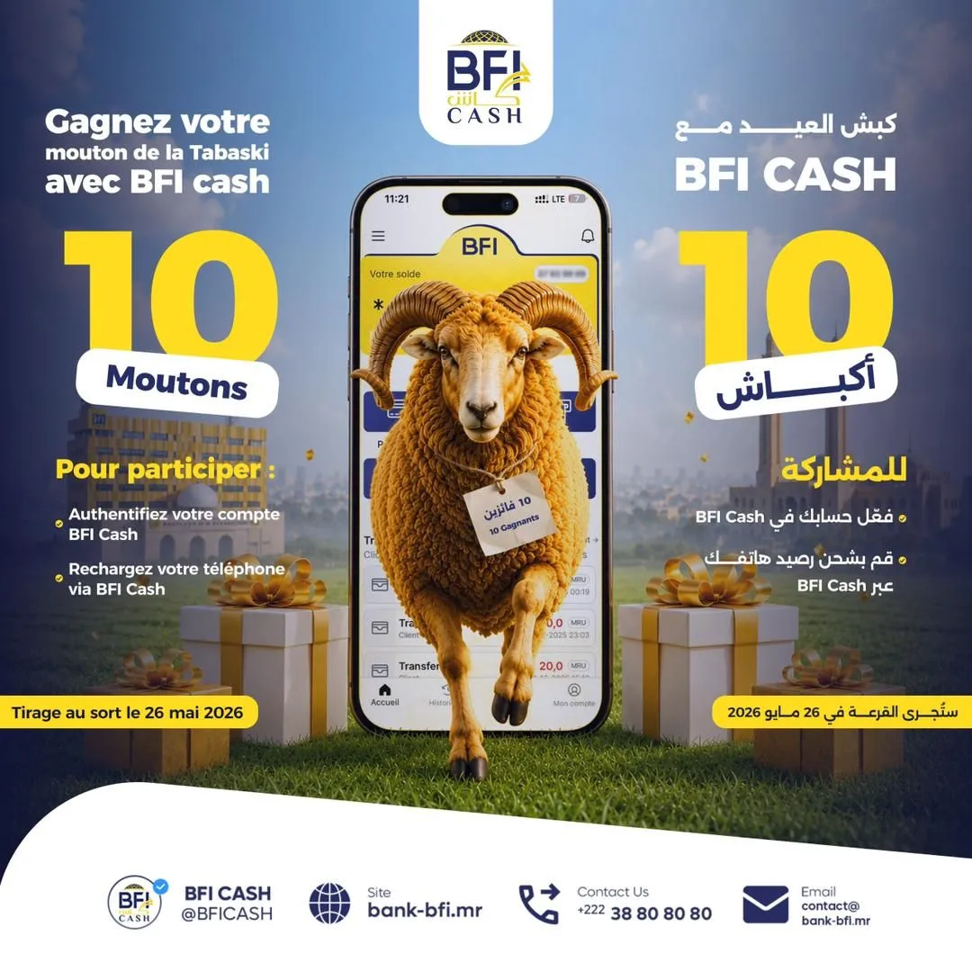 ‎تطبيق "BFI كاش" يعلن عن 35 جائزة لمشتركيه بمناسبة عيد الأضحى