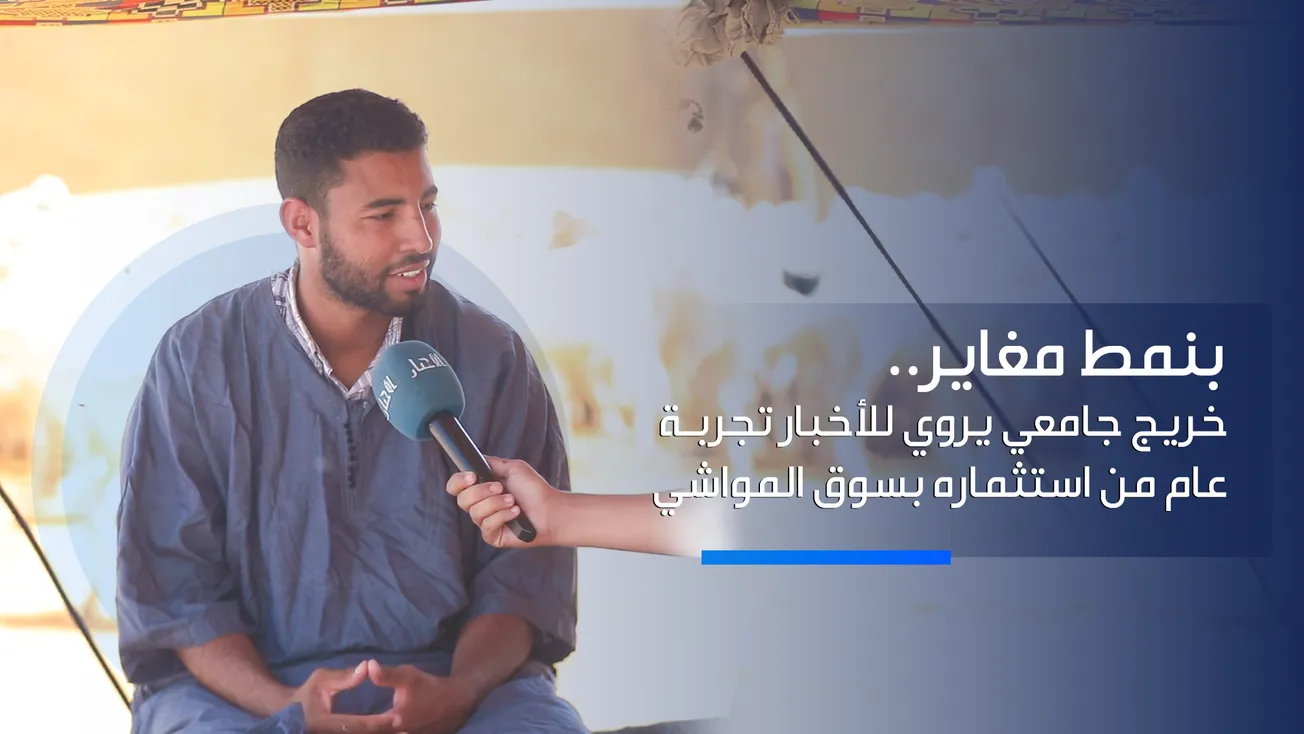 بنمط مغاير.. خريج جامعي يروي للأخبار تجربة عام من استثماره بسوق المواشي