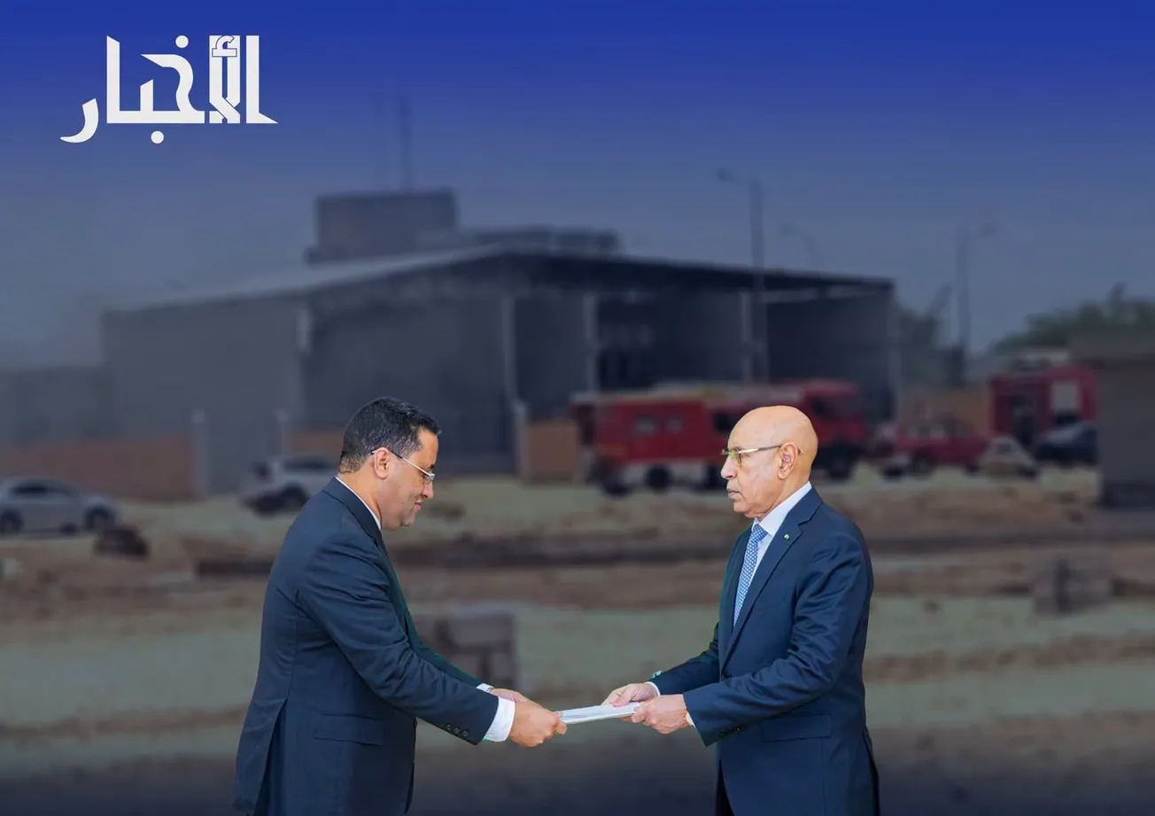 غزواني يستقبل الوزير الأول وأعضاء لجنة التحقيق في حرق المحطتين