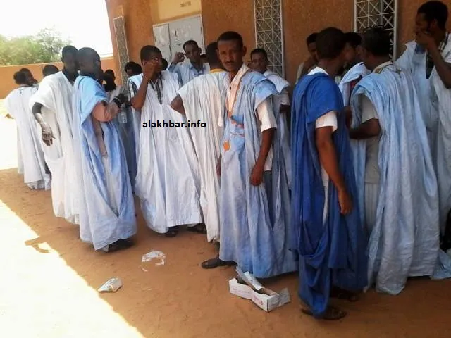 جانب من احتجاجات الأساتذة والمعلمين صباح اليوم في كيفة