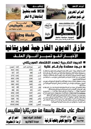 واجهة العدد 80 من صحيفة الأخبار إنفو