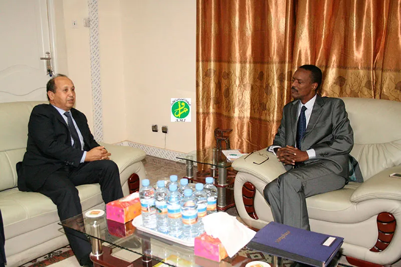 وزير التشغيل والتكوين المعني جا ملل خلال استقباله لرئيس الإدارة الج?