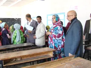 جانب من زيارة السلطات الإدارية والتربوية لمدرسة لعريكيب زوال اليوم (