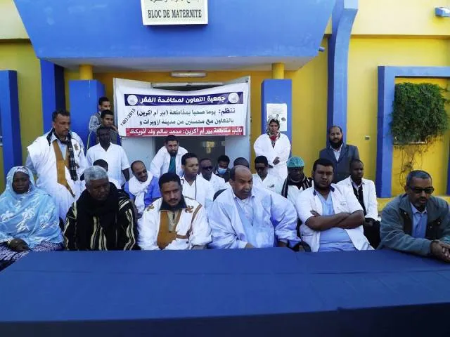 طاقم الجمعية المنظمة للقافلة الصحية ونائب مقاطعة بير أم اكرين على من
