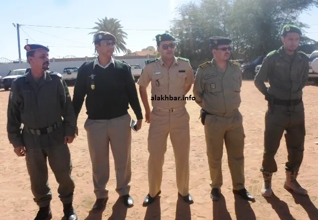 قادة الأجهزة الأمنية في مدينة الزويرات شمالي البلاد (الأخبار)
