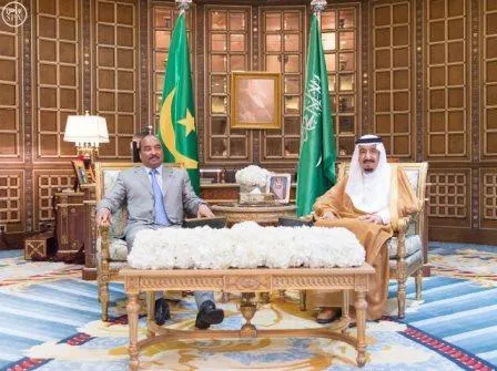 الرئيس الموريتاني في لقاء مع الملك السعودي ـ واس