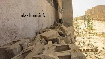 تهالك مبنى مدرسة الصحة بروصو بعد عام على إنشائها