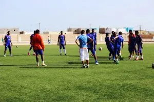 أجرى نادي أف س نواذيبو أخر حصصه التدريبية في الملعب البلدي استعداد ل?