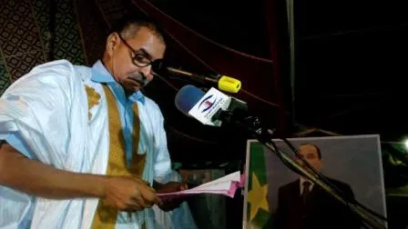القيادي بالمبادرة والمتحدث باسمها سيدي ولد الطائع خلال إلقاء كلمته