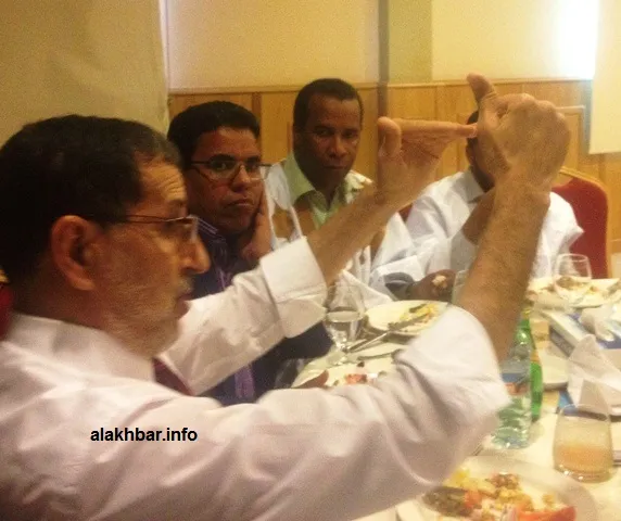 العثماني خلال لقائه بالإعلاميين على هامش حفل غداء أقيم له بانواكشوط 