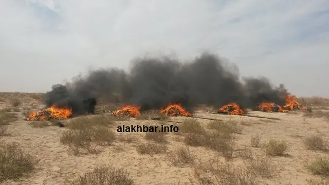 صور إتلاف شحنة المخدرات المصادرة