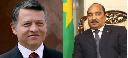 ولد عبد العزيز وملك الأردن يتباحثان هاتفيا