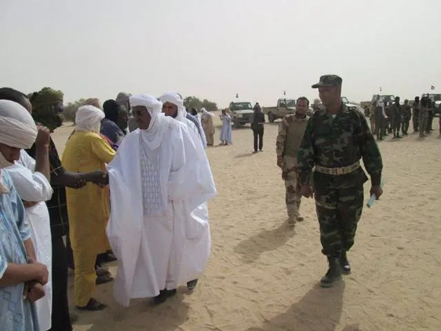 جانب من الاستقبال الذي خصصته الحركة الشعبية لإنقاذ أزواد على شرف الن