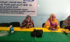 جانب من التكوين الذى أطقته شبكة الصحفيات الموريتانيات أمس بمدينة نو?