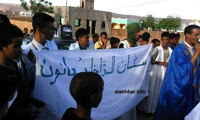 جانب من احتجاجات "ماني شاري كزوال" في مدينة الغايرة بولاية العص?
