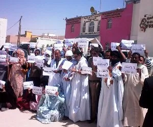 أول الوقفات الاحتجاجية لأهالي كبانو قبل أسابيع بمدينة نواذيبو (تصوي?