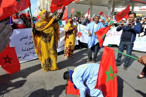 جانب من المظاهرات اليوم(هسبريس)