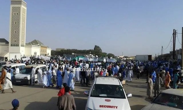 جماهير المنتدى بساحة مسجد المغرب في نواكشوط ـ الأخبار