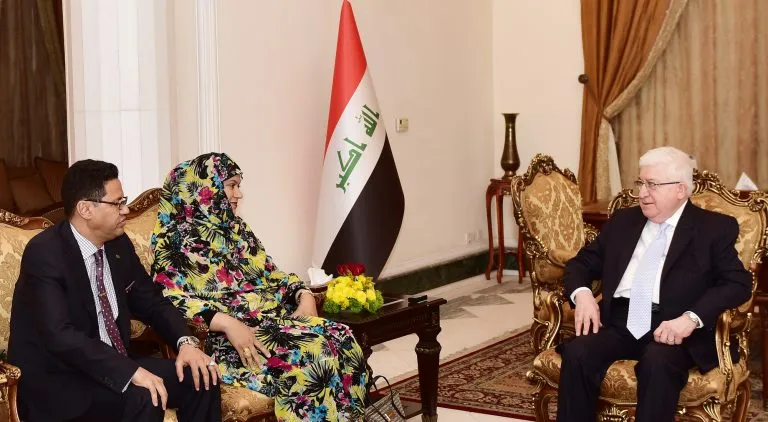 الرئيس العراقي يستقبل وزير التجارة الموريتانية والسفير الموريتاني ?