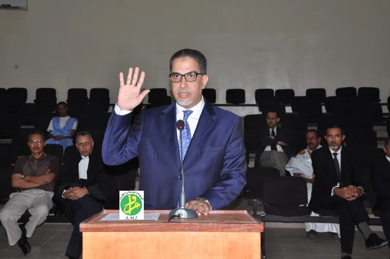 حمود ولد أمحمد أثناء تأديته اليمين القانونية أمام المحكمة العليا
