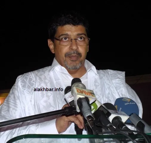 رئيس حزب الاتحاد من أجل الجمهورية سيدي محمد ولد محم خلال كلمته مساء ا