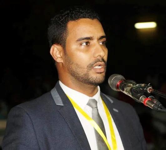 رئيس المجلس الأعلى للشباب محمد يحي ولد الطالب إبراهيم خلال كلمته في ?