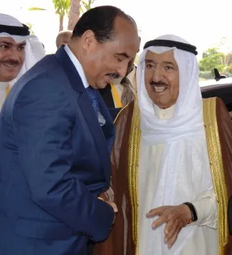 أمير الكويت صباح الأحمد الجابر الصباح والرئيس الموريتاني محمد ولد ع?
