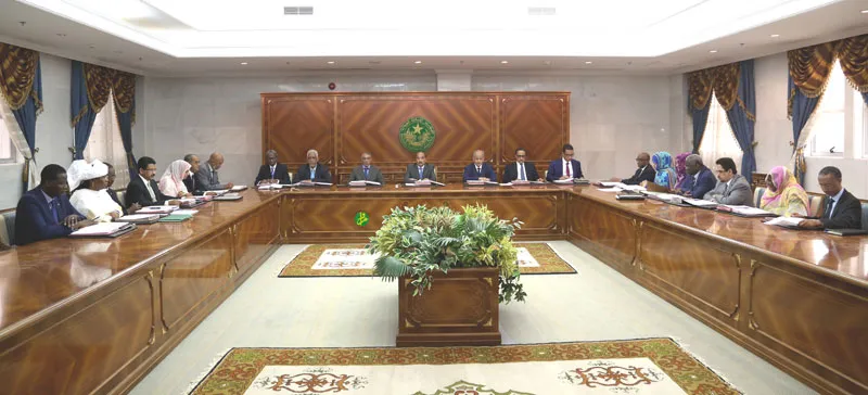 الحكومة الموريتانية خلال اجتماعها الاستثنائي اليوم الاثنين (وما)
