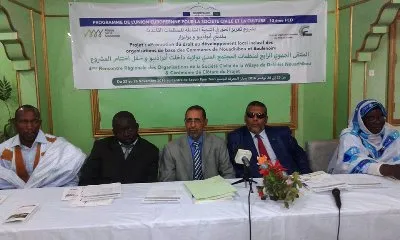 جانب من حفل افتتاح الملتقي زوال اليوم في مدينة نواذيبو (تصوير الأخبا?